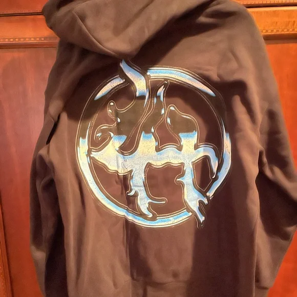 Lost hills Black and Blue Street Art Graphic Hoodie - Picture 3 of 5